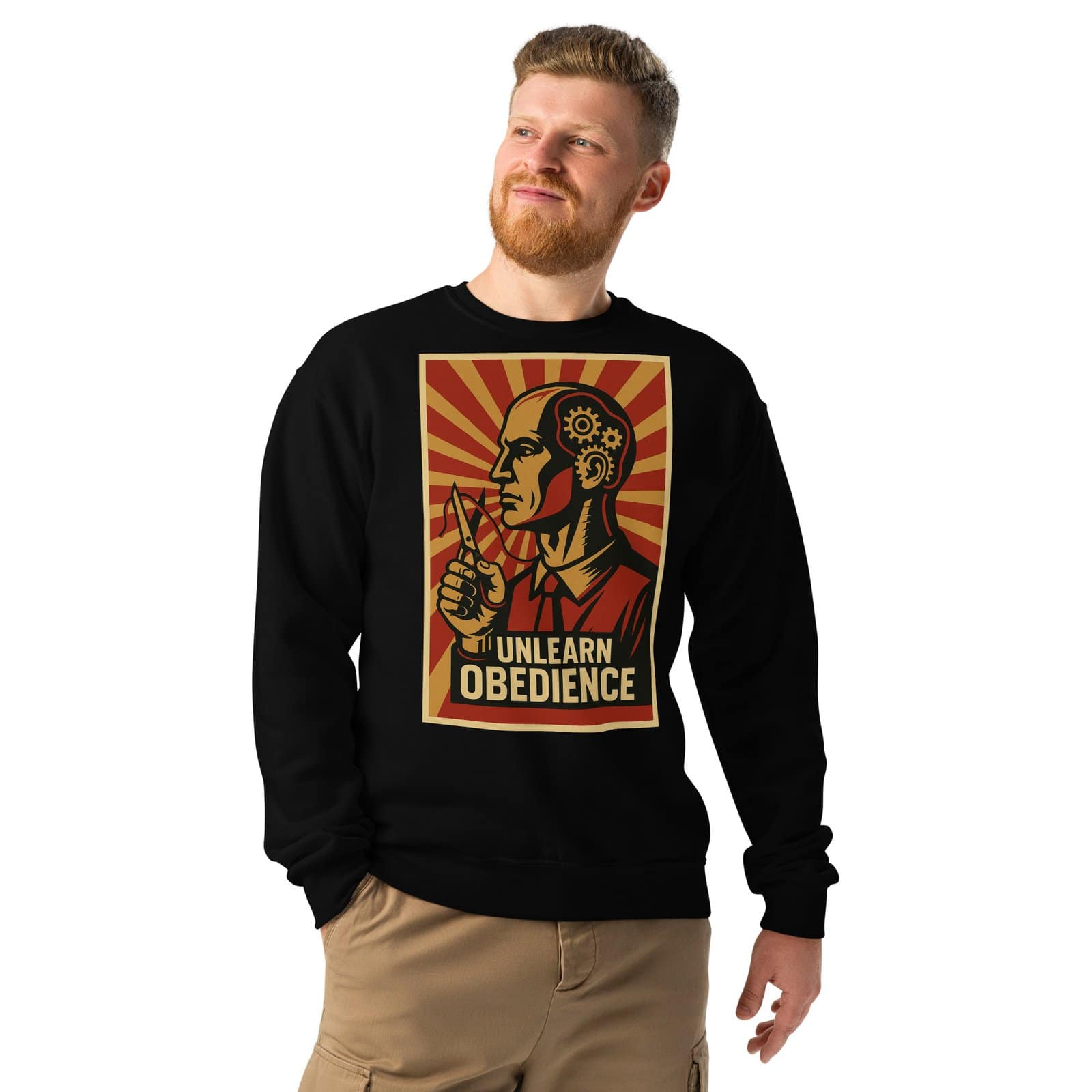 Crew neck sweatshirt Unlearn Obedience - الصورة 4