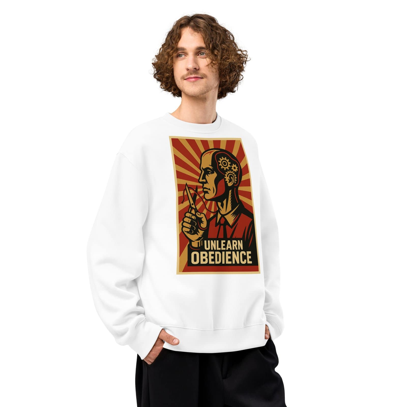 Unlearn Obedience, Oversized sweatshirt - الصورة 5